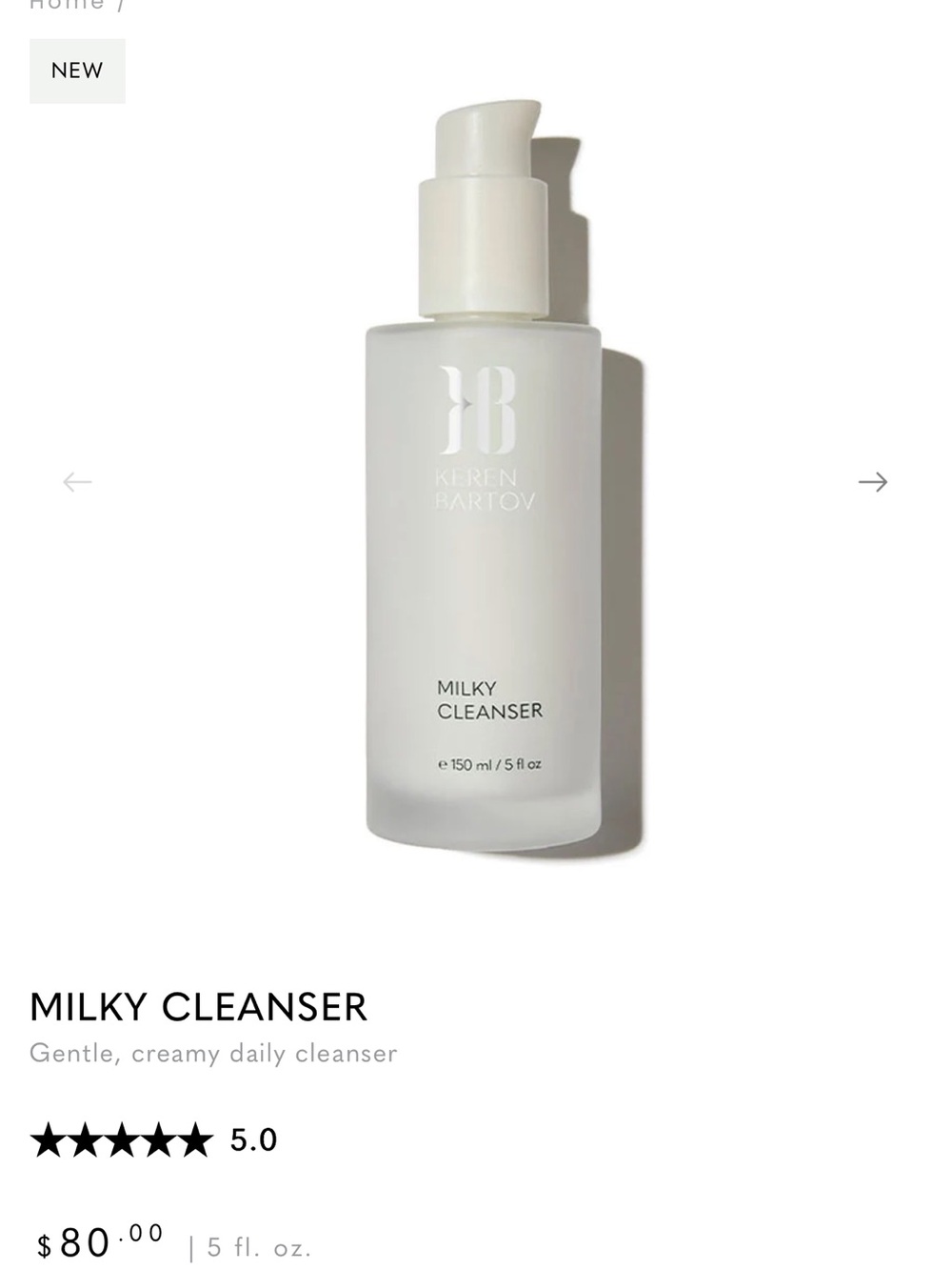 Keren Bartov Milky Cleanser —Gentle Daily Cleanser